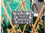 hand cut welsh slate garden sign for your veggie patch